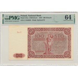 100 zloty 1947 - E - PMG 64