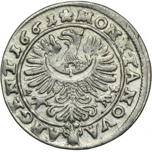 Śląsk, Księstwo Legnicko-Brzesko-Wołowskie, Jerzy III Brzeski, 3 Krajcary Brzeg 1661 EW