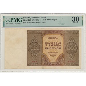 1,000 zl 1945 - A - PMG 30 - natural