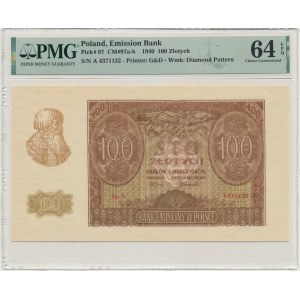 100 Gold 1940 - A - PMG 64 EPQ