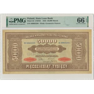 50.000 marek 1922 - H - PMG 66 EPQ