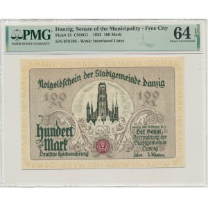 Gdańsk, 100 marek 1922 - PMG 64 EPQ