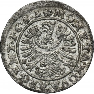 Sliezsko, Kniežatstvo Legnicko-Brzesko-Wołowskie, Krystian Wołowski, 3 Krajcary Brzeg 1661 EW - RAUGE