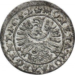 Schlesien, Fürstentum Legnicko-Brzesko-Wołowskie, Krystian Wołowski, 3 Krajcary Brzeg 1661 EW - RAUGE