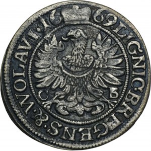 Sliezsko, vojvodstvo legnicko-brzesko-wołowskie, Krystian Wołowski, 3 Krajcary Brzeg 1669 CB