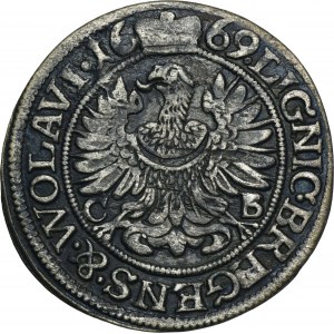 Schlesien, Herzogtum Legnicko-Brzesko-Wołowskie, Krystian Wołowski, 3 Krajcary Brzeg 1669 CB