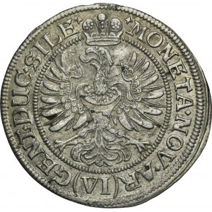 Slezsko, knížectví legnicko-brzesko-wołowo, Luiza Anhalcka, 6 Krajcars Brzeg 1673 - ne CB