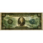 USA, Modrá pečeť, San Francisco, 10 dolarů 1914 - White &amp; Mellon - PMG 35 EPQ