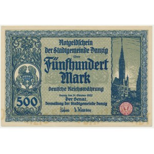 Danzig, 500 Mark 1922