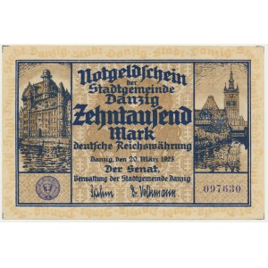 Gdansk, 10 000 mariek 1923