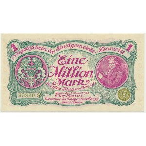 Danzig, 1 Million Mark 08. August 1923 - Nr. 5 Stelle mit ❊ aufgedreht -.
