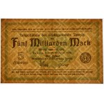 Danzig, 5 bilion Mark 1923 - watermark squares -