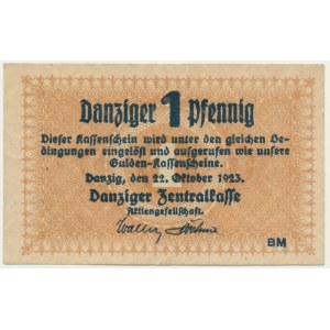 Danzig, 1 Pfennig 1923 - October -