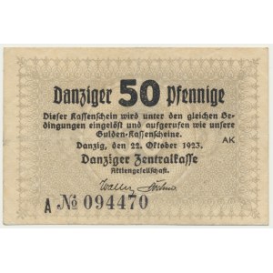 Danzig, 50 Pfennige 1923 - October -