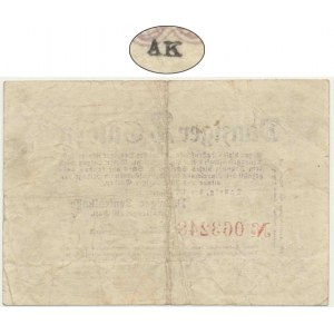 Danzig, 2 guldenov 1923 - október - iniciály AK