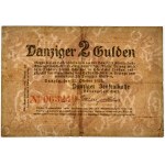 Danzig, 2 guldenov 1923 - október - iniciály AK