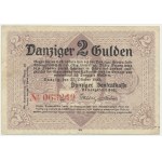 Danzig, 2 guldenov 1923 - október - iniciály AK