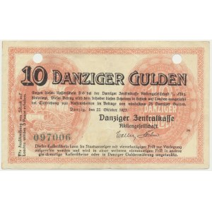 Gdańsk, 10 guldenów 1923 - RZADKOŚĆ