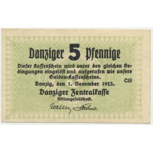 Danzig, 5 pfennige 1923 - November -