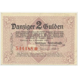 Gdaňsk, 2 guldenů 1923 - listopad - RARE