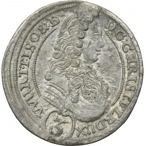 Sliezsko, vojvodstvo Olešnica, Krystian Ulrich I, 3 krajcary Olešnica 1696 LL