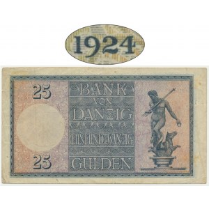Gdańsk, 25 guldenów 1924 - B - DUŻA RZADKOŚĆ