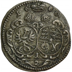 Slezsko, knížectví Olešnické, Krystian Ulrich I, 1/2 Krajcara Olesnica 1680