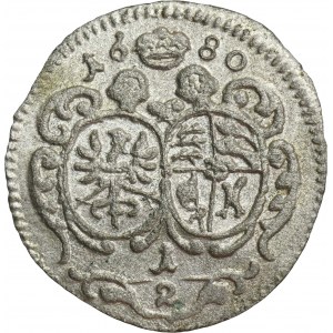Sliezsko, vojvodstvo Olešnica, Krystian Ulrich I, 1/2 Krajcara Olesnica 1680