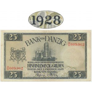 Danzig, 25 Gulden 1928 - B/B - RARE