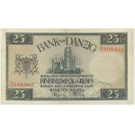 Danzig, 25 Gulden 1928 - B/B - RARE - ZWEITE ANMERKUNG