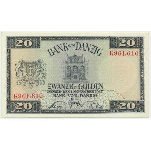 Gdańsk, 20 guldenów 1937 - K -