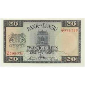 Danzig, 20 guldenů 1937 - K/A -