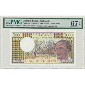 Dżibuti, 5.000 franków (1979) - PMG 67 EPQ