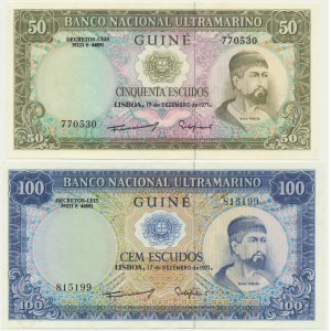 Portugalská Guinea, sada 50-100 escudos 1971 (2 kusy).