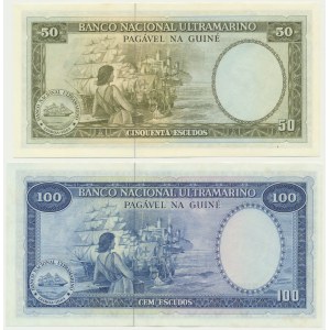 Portuguese Guinea, lot 50-100 Escudos 1971 (2 pcs.)