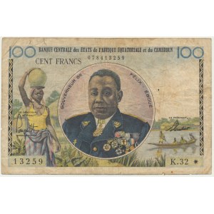 Francie, Francouzská rovníková Afrika, 100 franků (1957)