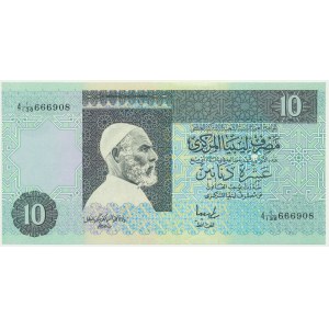 Libia, 10 dinarów 1991