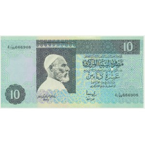 Libya, 10 Dinars 1991