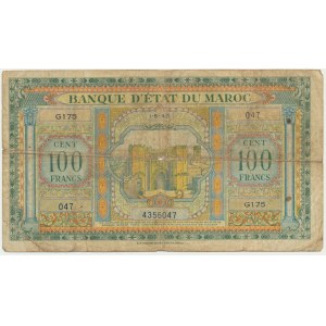 Morocco, 100 Francs 1943