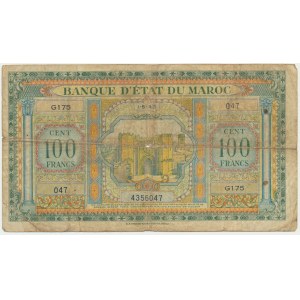 Morocco, 100 Francs 1943