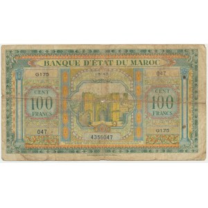 Marokko, 100 Franken 1943