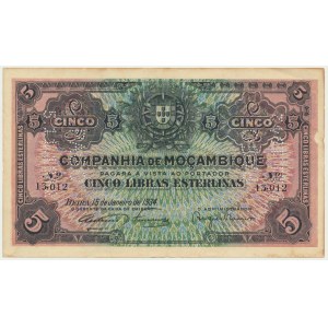 Mozambik, 5 libier 1934/1942 - zrušené -.