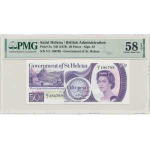 St. Helena, 50 Pence (1979-1981) - PMG 58 EPQ