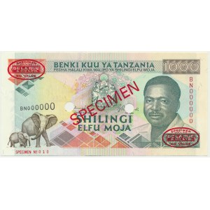 Tanzania, 1.000 Shilingi (1993) - SPECIMEN -