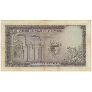 Tunisko, 5 dinárů 1958