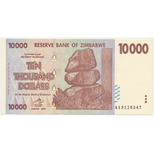 Zimbabwe, 10 000 USD 2008