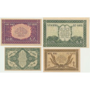 French Indochine, lot 10-50 Cents (1942)(4 pcs.)