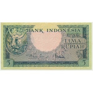 Indonézia, 5 rupií (1957)