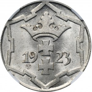 Wolne Miasto Gdańsk, 10 fenigów 1923 - NGC MS63