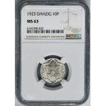 Free City of Danzig, 10 pfennige 1923 - NGC MS63